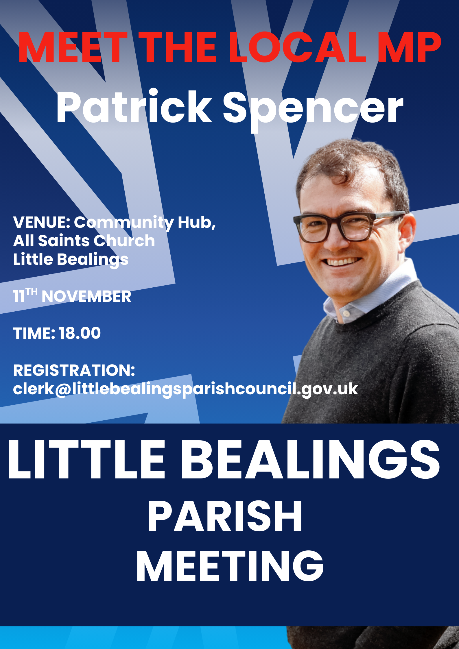 Meet the Local MP - 11th Nov at 6PM at All Saints Community Hub